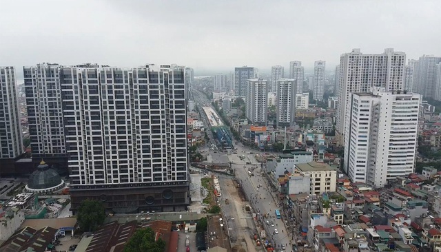 Hà Nội: Mục sở thị đường trên cao đoạn Ngã Tư Vọng - Cầu Vĩnh Tuy dần hình thành - Ảnh 9.