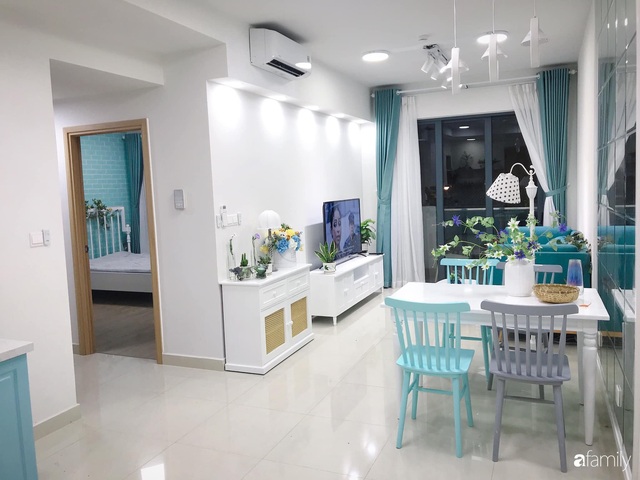 Căn hộ 71m² đẹp nhẹ nhàng, xinh yêu với màu xanh bạc hà có chi phí hoàn thiện 200 triệu đồng ở Sài Gòn - Ảnh 5.