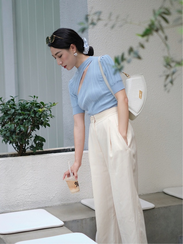 Street style Châu Á đồng loạt tẩy chay quần ôm, chỉ diện thiết kế ống rộng nhưng tạo được cả chục bộ đồ mặc đi làm đẹp hết nấc - Ảnh 2.