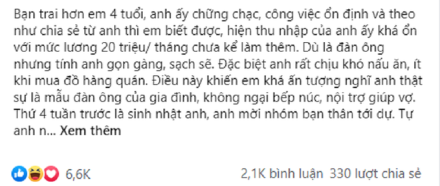 Bạn trai lương tháng 20 triệu nhưng chỉ sau 1 lần đi chợ chung, cô người yêu choáng váng muốn bỏ của chạy lấy người - Ảnh 1.