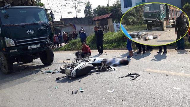 Phú Thọ: Xe máy đấu đầu xe tải khiến 2 người tử vong - Ảnh 2.