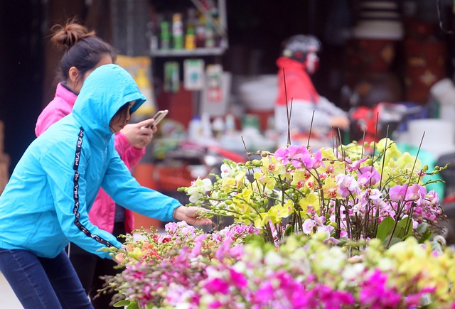 Hà Nội: Người dân nườm nượp mua sắm Tết sớm tại chợ hoa Vạn Phúc - Ảnh 3.