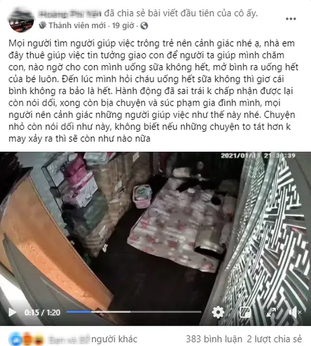 Lắp camera giấu kín, mẹ trẻ sốc nặng phát hiện nữ giúp việc tu ừng ực bình sữa của con rồi nói dối là bé đã uống hết! - Ảnh 1. Lắp camera giấu kín, mẹ trẻ sốc nặng phát hiện nữ giúp việc tu ừng ực bình sữa của con rồi nói dối là bé đã uống hết! - Ảnh 1.