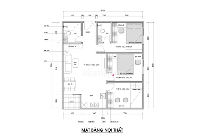 Kiến trúc sư tư vấn thiết kế căn hộ 67m², 3 phòng ngủ với chi phí 93 triệu đồng - Ảnh 1.