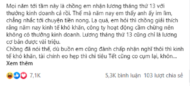 Chồng giấu thưởng Tết mua quà khủng biếu riêng nhà nội, vợ điềm nhiên như không rồi ra tay chốt hạ không thể rắn hơn - Ảnh 1. Chồng giấu thưởng Tết mua quà khủng biếu riêng nhà nội, vợ điềm nhiên như không rồi ra tay chốt hạ không thể rắn hơn - Ảnh 1.