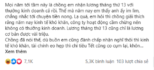 Chồng giấu thưởng Tết mua quà khủng biếu riêng nhà nội, vợ điềm nhiên như không rồi ra tay chốt hạ không thể rắn hơn - Ảnh 1.