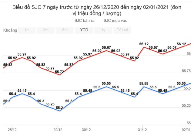 Giá vàng hôm nay 3/1: Dấu hiệu tăng mạnh trong 2021 - Ảnh 1.