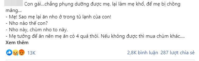 Con rể gắt mẹ vợ chỉ vì chùm nho 1 triệu và câu chuyện đằng sau khiến dân mạng phẫn nộ đến tận cùng! - Ảnh 1.