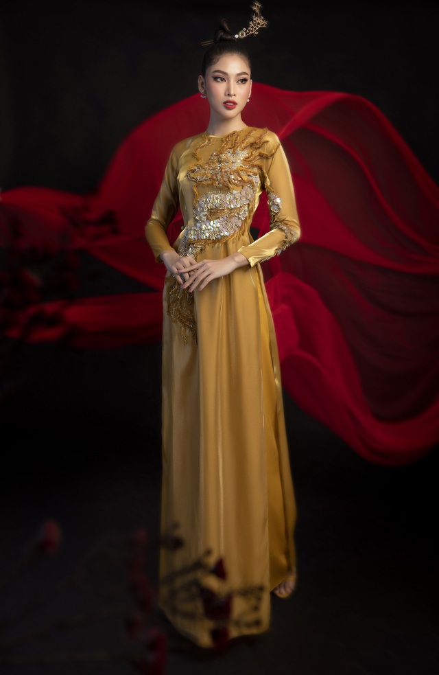 Hé lộ quốc phục Lá ngọc cành vàng Á hậu Ngọc Thảo mang đến Miss Grand International - Ảnh 2.