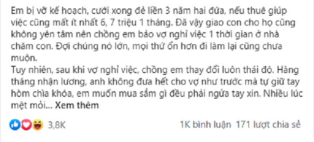 Vừa ngồi xuống mâm cơm, chồng đã bảo cần gì ăn ngày đủ 3 bữa, vợ chấp nhận nhịn đói đứng lên nhưng chỉ 1 tuần sau cô lại khiến anh phải tê tái cõi lòng - Ảnh 2.