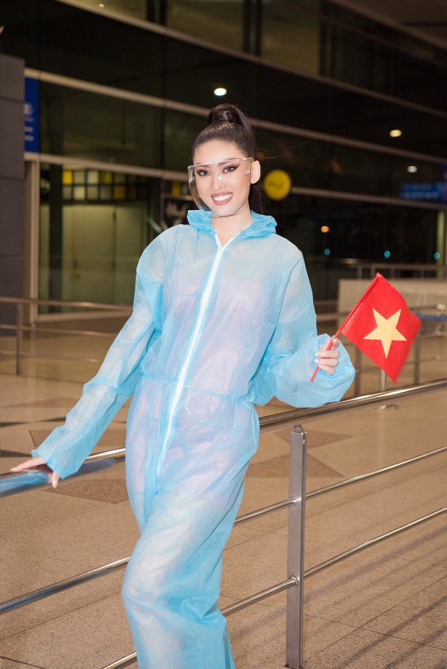 Ngọc Thảo mặc đồ bảo hộ, đeo sash Việt Nam lên đường chinh phục Miss Grand International 2020 - Ảnh 6.