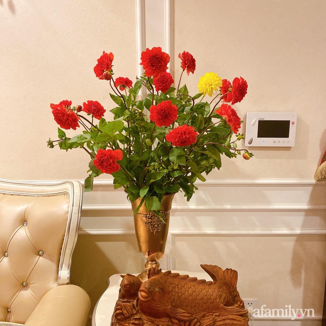 Mẹ đảm Bắc Giang mách bí quyết cắm hoa thược dược trang trí nhà đón Tết đẹp không kém gì hoa ngoại nhập - Ảnh 5.