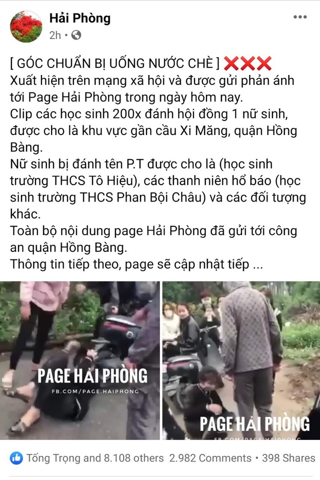 Xôn xao vụ 2 nhóm nữ sinh THCS Hải Phòng đánh hội đồng - Ảnh 2.