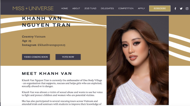 Cuộc chạy đua của Khánh Vân và dàn mỹ nhân quốc tế trên trang chủ Miss Universe - Ảnh 1.