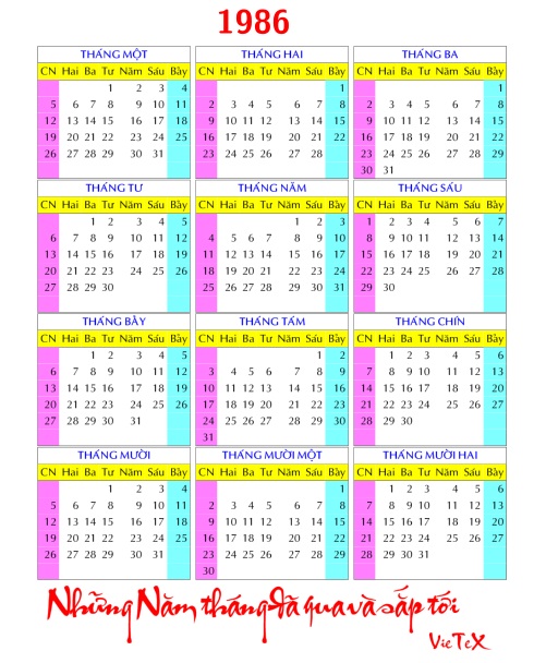 Kỳ lạ mốt săn lịch 1986 thay cho lịch 2014 2