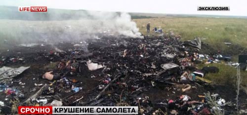 Xác người nằm la liệt tại hiện trường máy bay MH17 rơi ở Ukraine 15
