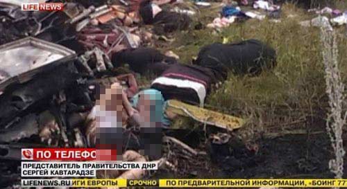 Xác người nằm la liệt tại hiện trường máy bay MH17 rơi ở Ukraine 12