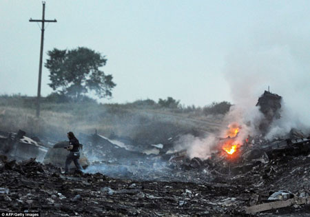 Những hình ảnh đau lòng trong vụ máy bay Malaysia rơi ở Ukraine 10