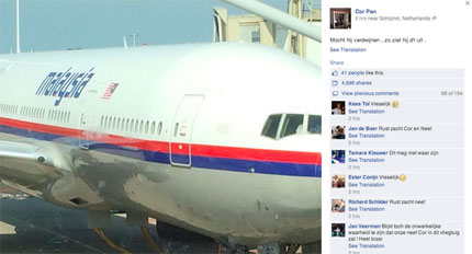 Status rợn tóc gáy của hành khách đưa hình ảnh cuối cùng về máy bay Malaysia trước khi bị bắn hạ 3