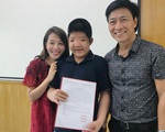 MC Diệp Chi khoe niềm vui bất ngờ của cha con diễn viên Quốc Tuấn
