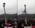 Thông tin chính thức vụ nam thanh niên bất tỉnh do ngã từ ngọn cây chuối cao 5 mét xuống đất trong lễ hội