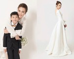 Đàm Thu Trang khoe ảnh cưới chụp bên con riêng của Cường đô la