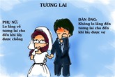 Tranh vui: Trái ngược thú vị giữa phái mạnh và phái yếu Tranh vui: Trái ngược thú vị giữa phái mạnh và phái yếu