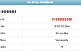 Rao bán sim 01888888888 giá 18 tỷ đồng Rao bán sim 01888888888 giá 18 tỷ đồng