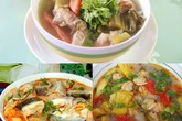 3 món canh chua ngon với ngao, cá, sườn 3 món canh chua ngon với ngao, cá, sườn