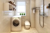 Lý do không nên đặt máy giặt trong phòng tắm Lý do không nên đặt máy giặt trong phòng tắm