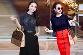 Sao Việt phối đồ khác biệt khi 'dùng chung túi' Sao Việt phối đồ khác biệt khi 'dùng chung túi'