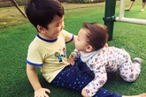 Đan Lê thích thú khoe thành tích của 2 con Đan Lê thích thú khoe thành tích của 2 con