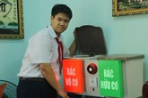 Thùng rác 'biết nói' của cậu học trò lớp 9 Thùng rác 'biết nói' của cậu học trò lớp 9