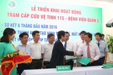 Ra mắt trạm cấp cứu vệ tinh 115 ở BV Q.2 Ra mắt trạm cấp cứu vệ tinh 115 ở BV Q.2
