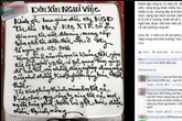 Lá đơn xin thôi việc ngọt ngào nhất Việt Nam Lá đơn xin thôi việc ngọt ngào nhất Việt Nam