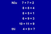 Bài toán 4 + 9 thách thức nhiều người giải Bài toán 4 + 9 thách thức nhiều người giải