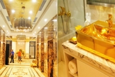 Cận cảnh nội thất gây choáng của khách sạn dát vàng cả bể bơi và toilet ở Đà Nẵng Cận cảnh nội thất gây choáng của khách sạn dát vàng cả bể bơi và toilet ở Đà Nẵng