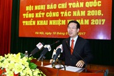 Hội nghị báo chí toàn quốc: Những nhiệm vụ trọng tâm trong năm 2017 Hội nghị báo chí toàn quốc: Những nhiệm vụ trọng tâm trong năm 2017