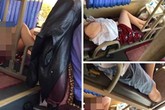 Thiếu nữ mặc váy ngắn trên xe khách và hành động gác chân lên ghế gây bức xúc Thiếu nữ mặc váy ngắn trên xe khách và hành động gác chân lên ghế gây bức xúc