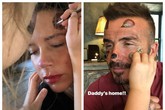 Vợ chồng David Beckham thích thú vì được con gái Harper trang điểm Vợ chồng David Beckham thích thú vì được con gái Harper trang điểm
