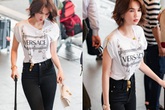 Đụng độ một mẫu áo phông: Ngọc Trinh thắng thế trong khoản khoe dáng nhưng Minh Hằng lại mix đồ ấn tượng hơn hẳn Đụng độ một mẫu áo phông: Ngọc Trinh thắng thế trong khoản khoe dáng nhưng Minh Hằng lại mix đồ ấn tượng hơn hẳn