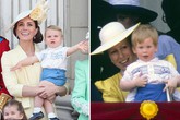 Hoàng tử Louis mặc đồ giống chú Harry hơn 30 năm trước Hoàng tử Louis mặc đồ giống chú Harry hơn 30 năm trước