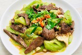 Món ngon dễ làm: Mướp hương xào tim Món ngon dễ làm: Mướp hương xào tim