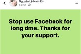Nam Em tuyên bố ngừng sử dụng Facebook một thời gian dài Nam Em tuyên bố ngừng sử dụng Facebook một thời gian dài