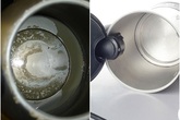 Ấm đun nước lâu ngày bám 1 lớp cặn vàng cứng không sao rửa sạch bằng nước rửa chén, hãy dùng vỏ khoai sọ để đánh bay chúng Ấm đun nước lâu ngày bám 1 lớp cặn vàng cứng không sao rửa sạch bằng nước rửa chén, hãy dùng vỏ khoai sọ để đánh bay chúng