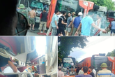 Xe khách lật nghiêng trên quốc lộ 1A sau khi tông chết cụ bà đi xe đạp điện Xe khách lật nghiêng trên quốc lộ 1A sau khi tông chết cụ bà đi xe đạp điện