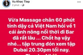 Vũ Khắc Tiệp chính thức lên tiếng về thông tin bị giang hồ đòi nợ, đánh đập Vũ Khắc Tiệp chính thức lên tiếng về thông tin bị giang hồ đòi nợ, đánh đập
