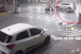 Phóng xe máy nhanh rồi phanh gấp khi đi qua ngã tư, người phụ nữ bị cuốn vào gầm ô tô Phóng xe máy nhanh rồi phanh gấp khi đi qua ngã tư, người phụ nữ bị cuốn vào gầm ô tô