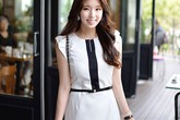 Mẫu váy liền "thu nhỏ" vòng eo cho nàng công sở Mẫu váy liền "thu nhỏ" vòng eo cho nàng công sở