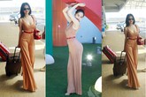 Hút mắt với thời trang sân bay của Ngọc Trinh Hút mắt với thời trang sân bay của Ngọc Trinh